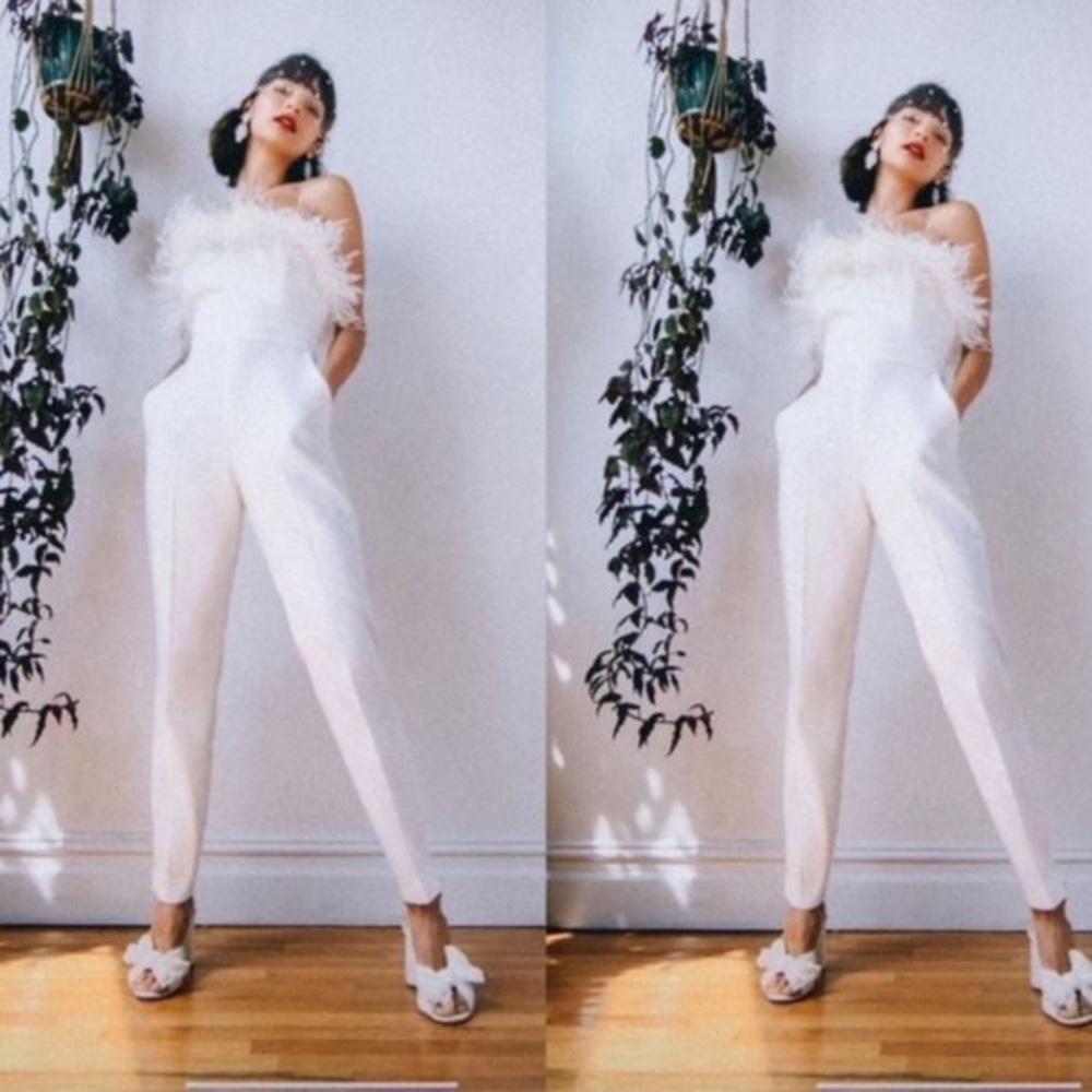 Anthropologie BHLDN Janae Feather Jumpsuit